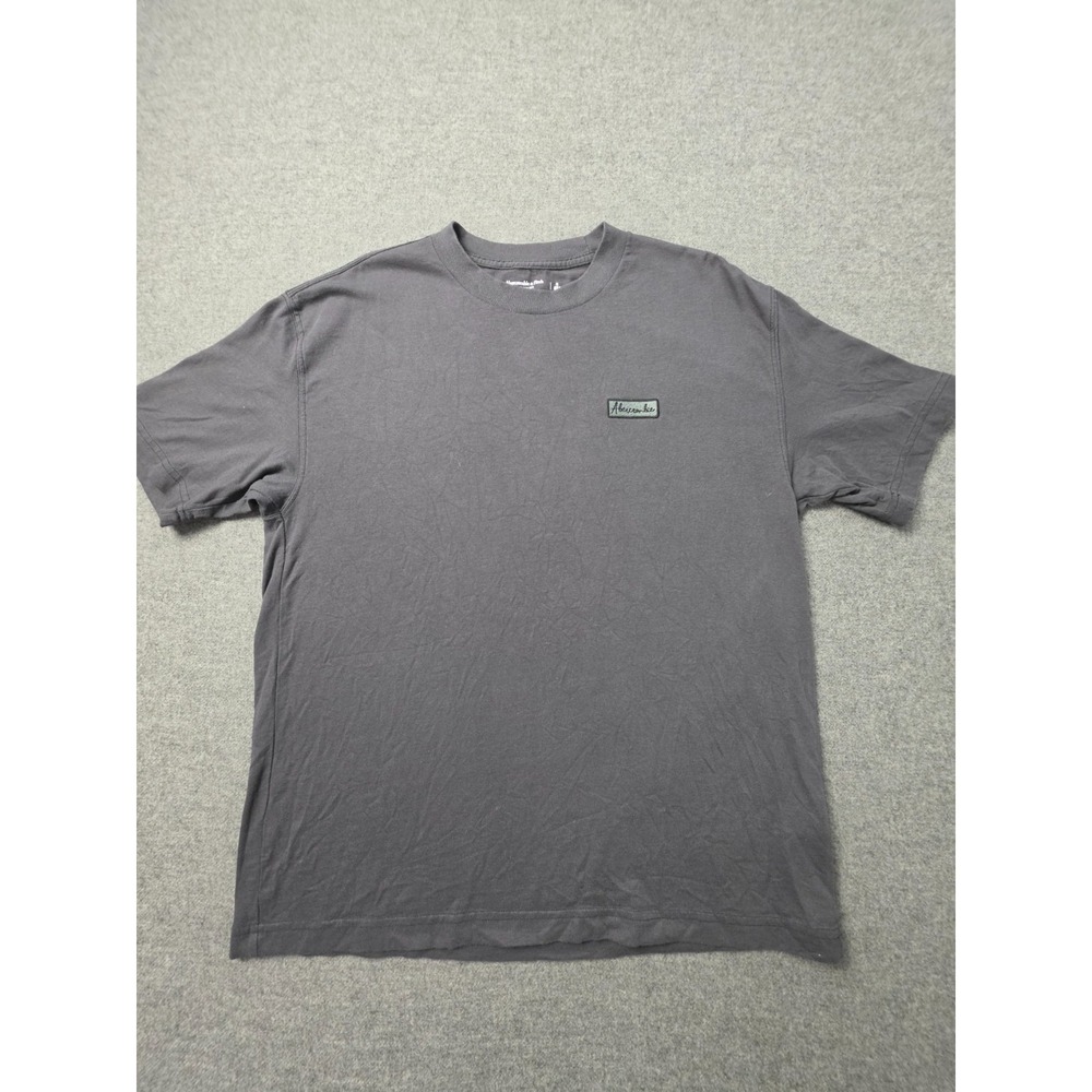 Abercrombie & Fitch T-Shirt Mens Small Gray Oversized Relaxed Summer Soft Tee